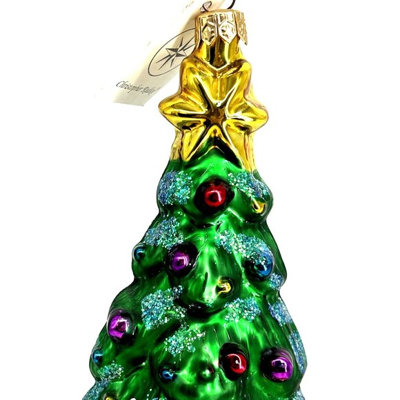 Radko Christmas Ornament Spruced up Spruce Decorated Tree 7" Tall Hand Painted - Picture 3 of 10